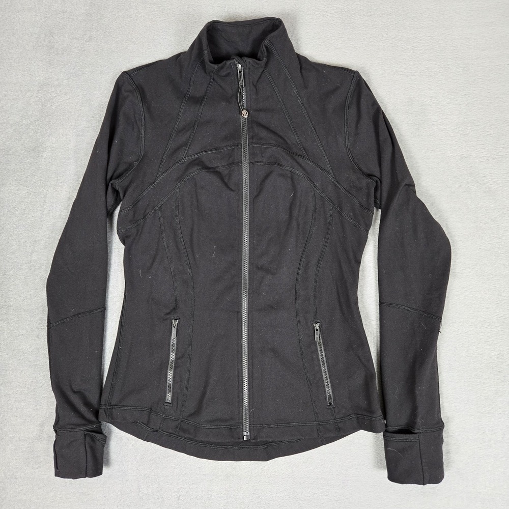 Lululemon Define Jacket Womens 8 Full Zip Black Luon Running Gym Athletic